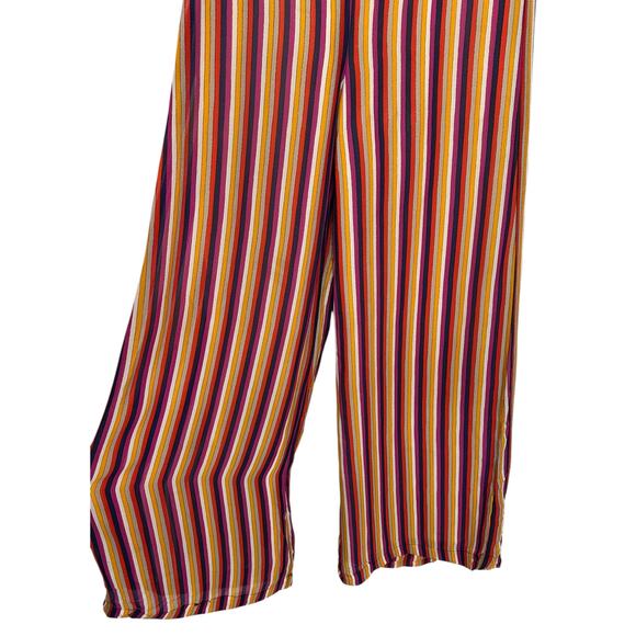 Trina Turk Wide Leg Pants Multicolor Rainbow Pull On Palazzo Size XS - Picture 7 of 13